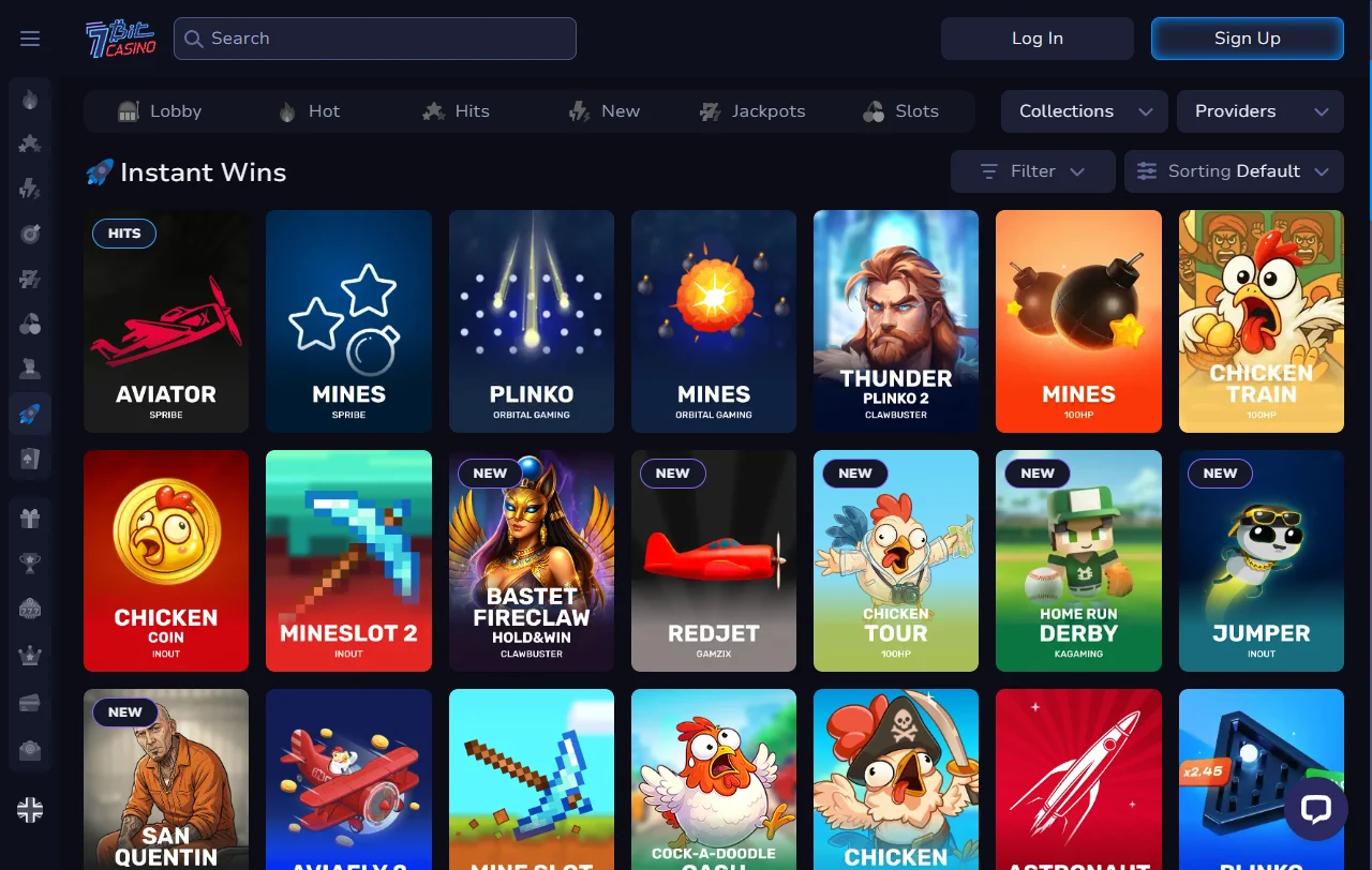 7Bit Casino pelivalikoima: BGamingin ja Pragmatic Playn kolikkopelit sekä Evolutionin live-pöydät