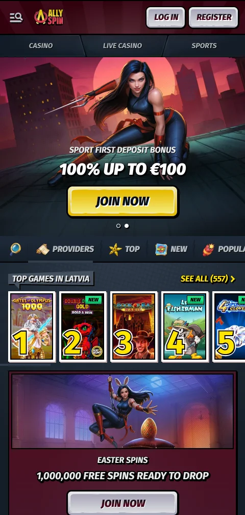 Allyspin Casino mobiilissa: selainpelaaminen puhelimella ilman erillistä sovellusta