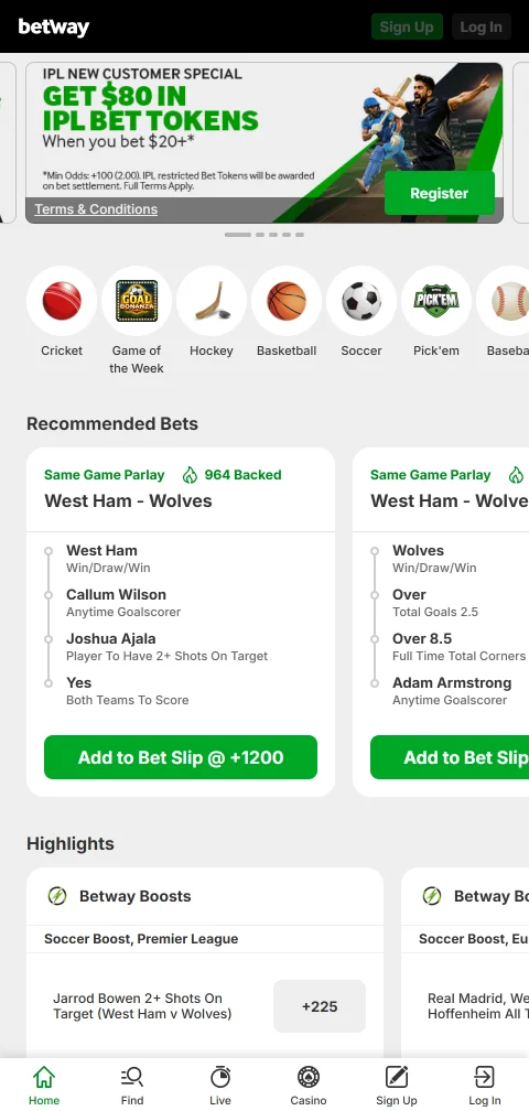 Betway Casino lisenssitiedot: Malta Gaming Authority, tunnus MGA/CRP/130/2006