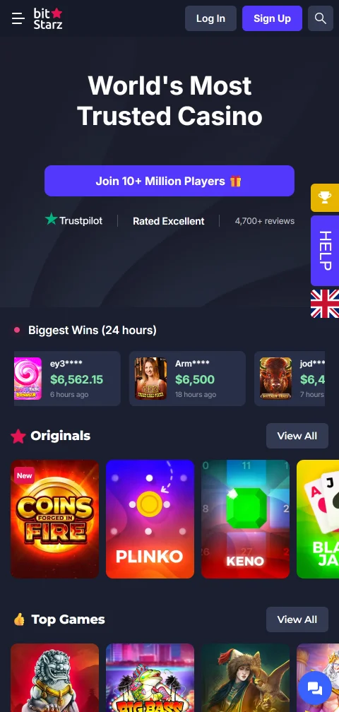 BitStarz mobiiliselaimessa ilman natiivisovellusta, HTML5-pelit avautuvat suoraan puhelimen näytölle