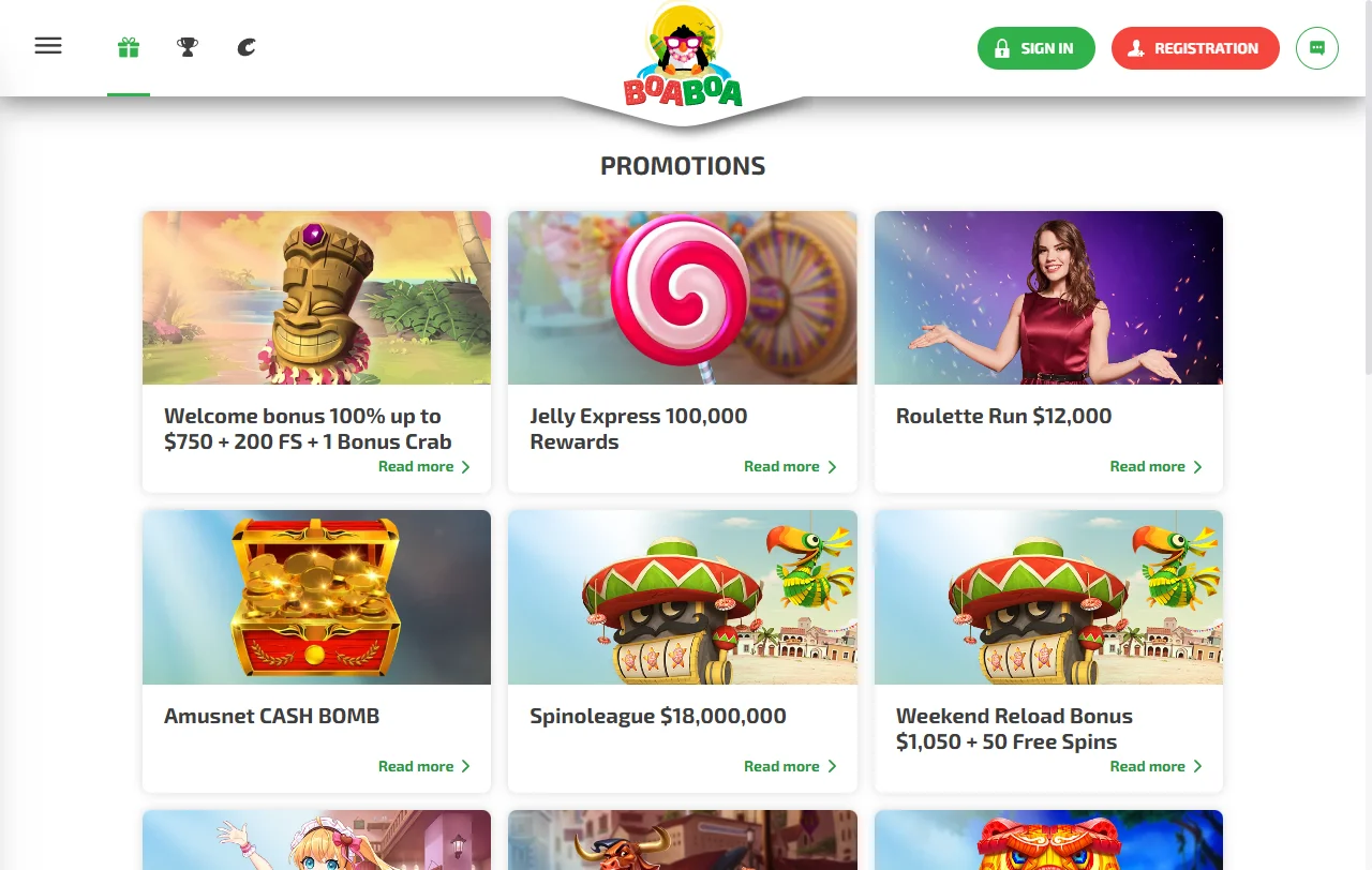 BoaBoa Casino pelivalikoima kolikkopeleistä ja live-pöydistä tunnetuilta studioilta