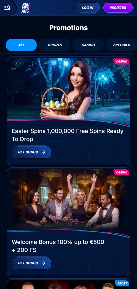 Boomerang Casinon maksutavat Suomessa: Zimpler, kortit ja kryptovaluutat