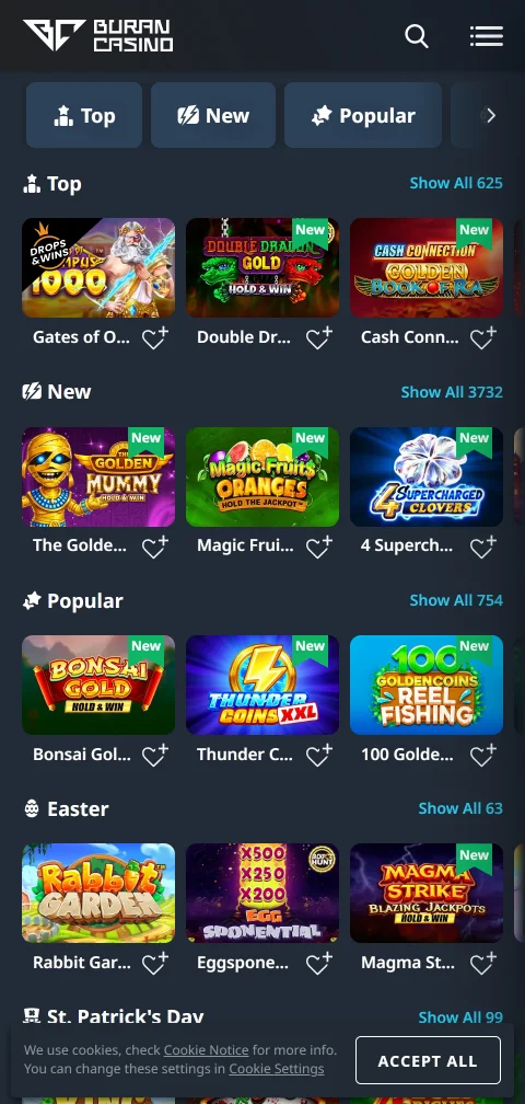 Buran Casino maksutavat, Trustly ja Zimpler sekä kotiutus 0-24 tunnissa