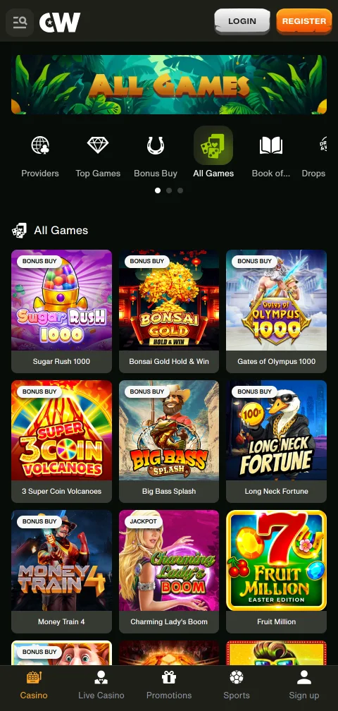 CashWin Casinon talletukset ja kotiutukset