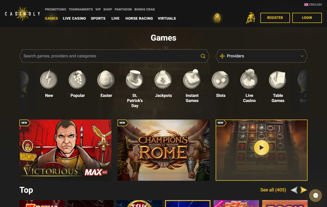 Casinolyn pelivalikoima: yli 13 500 nimikettä ja 646 live-pöytää