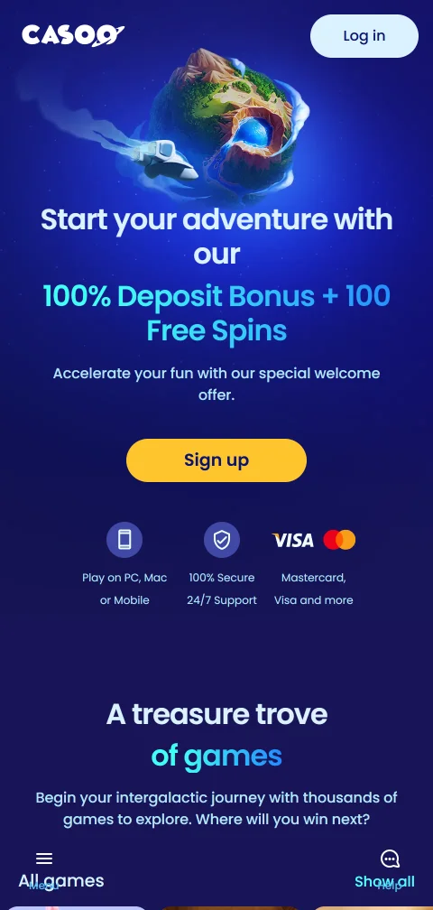 Casoo Casino selaimessa puhelimella, HTML5-pelit ilman erillistä sovellusta