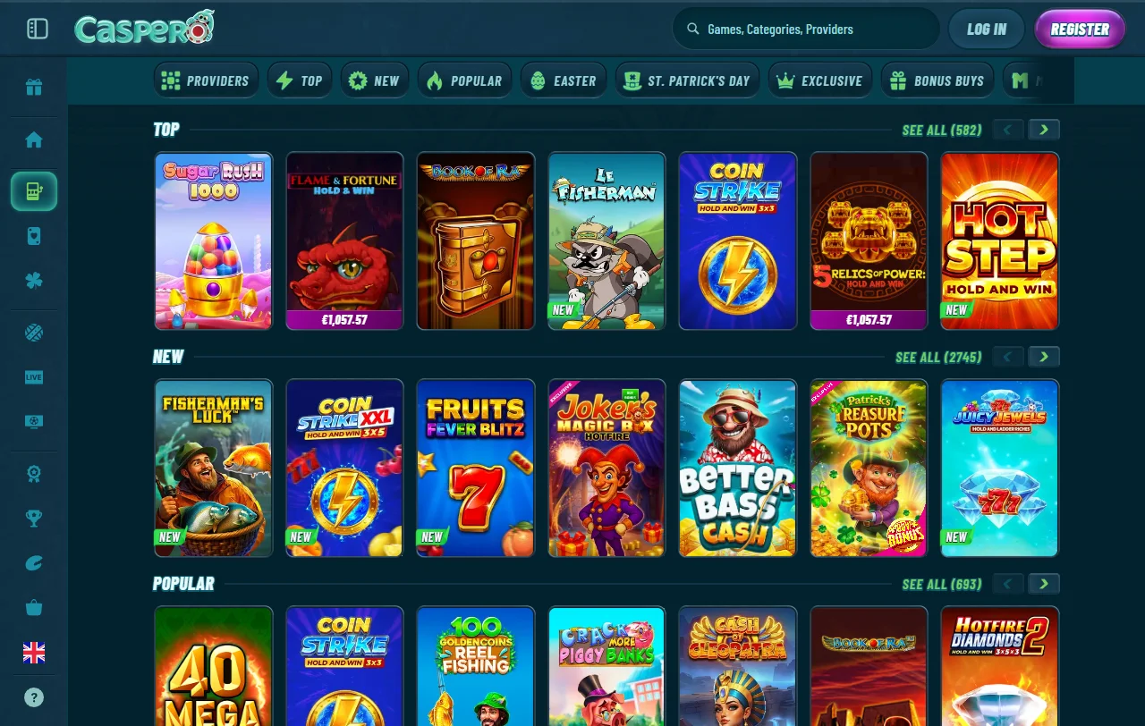 Caspero Casino bonukset: ensitalletustarjous 500 euroon, ilmaiskierrokset ja viikoittainen cashback