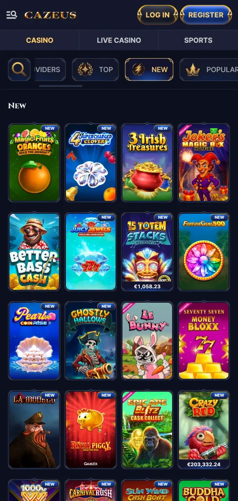 Cazeus Casino maksutavat Zimpler, Skrill ja kryptovaluutat mobiilikassassa