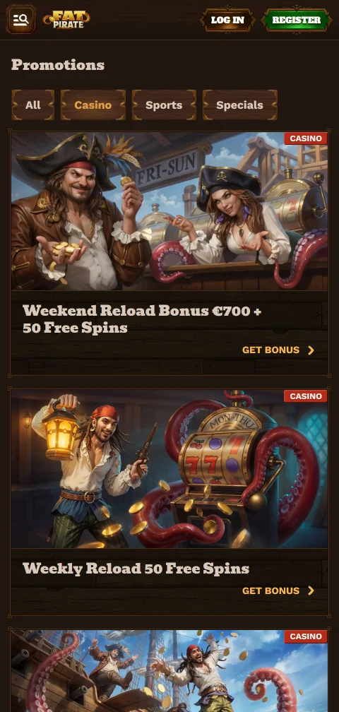 FatPirate Casinon livekuponki puhelimessa, kerroin 1,85 ja panoskenttä täytettynä