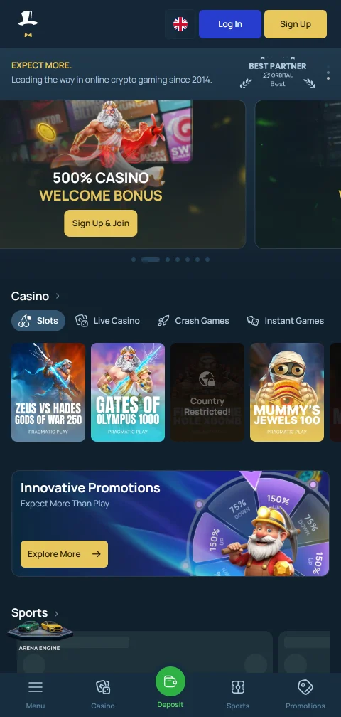 FortuneJack Casino mobiilikäyttö puhelimen selaimessa