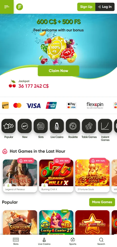 Fresh Casino mobiilissa: pelaaminen selaimella