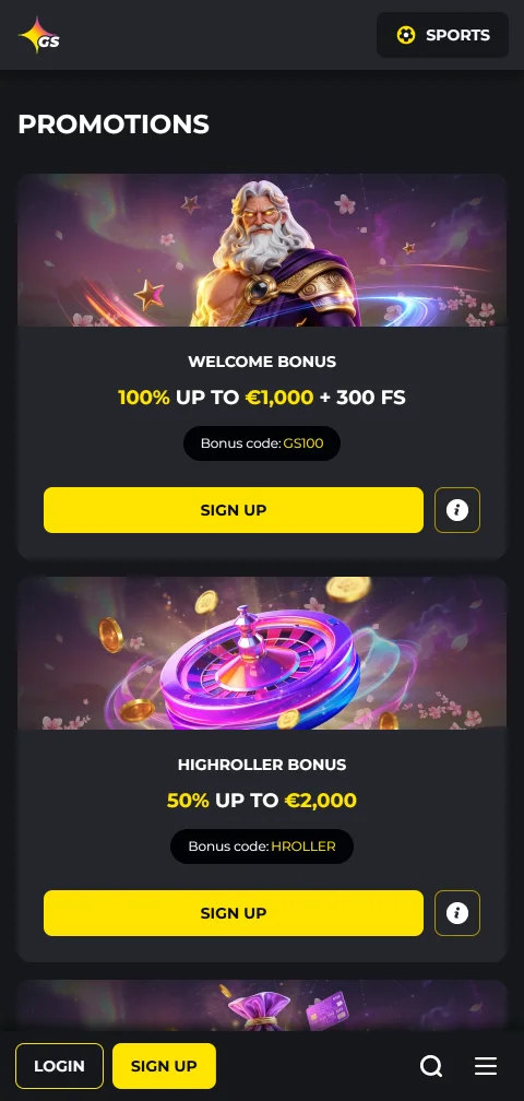 Golden Star Casinon mobiilietusivu ja tervetuliaispaketin ilmaiskierrokset