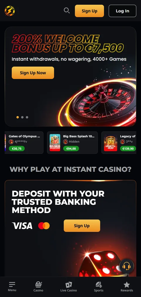 Instant Casino mobiilissa: pelaaminen puhelimen selaimessa ilman sovellusta