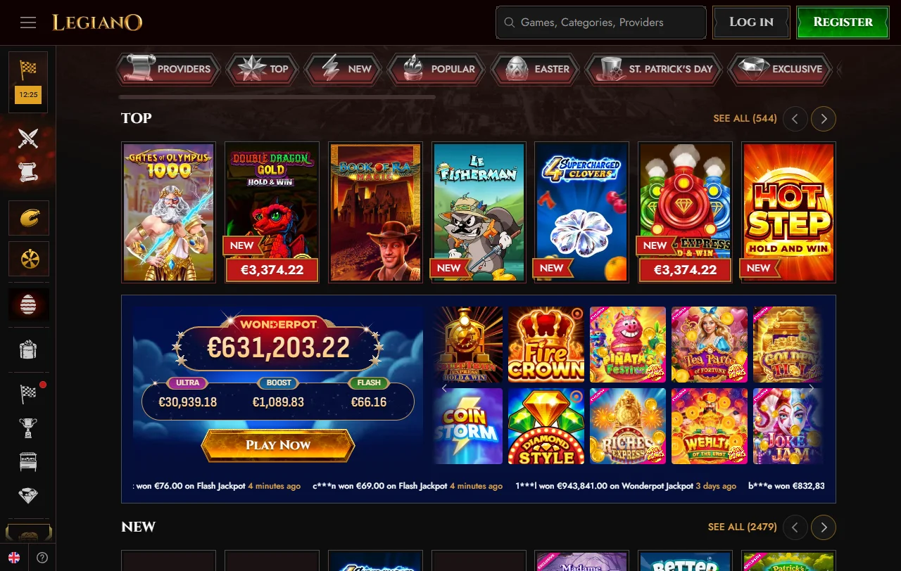 Legiano Casinon bonukset ja kampanjat
