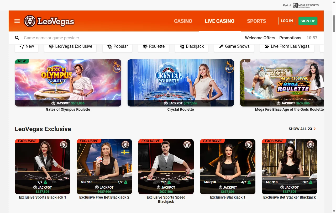 LeoVegas Casino tervetuliaisetu: 100 prosenttia 300 euroon asti ja ilmaiskierrokset