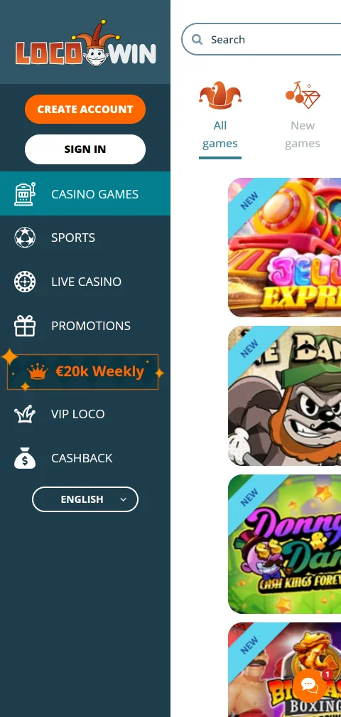 LocoWin casinon kolikkopeli käynnissä puhelimessa, kierroksen panos ja saldo näkyvissä