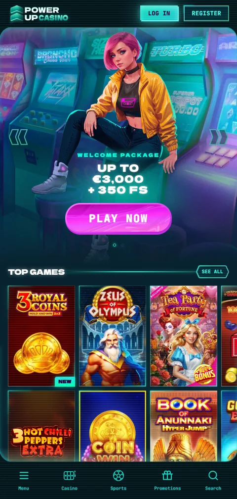 Powerup Casino mobiiliselaimessa ilman erillistä ladattavaa sovellusta