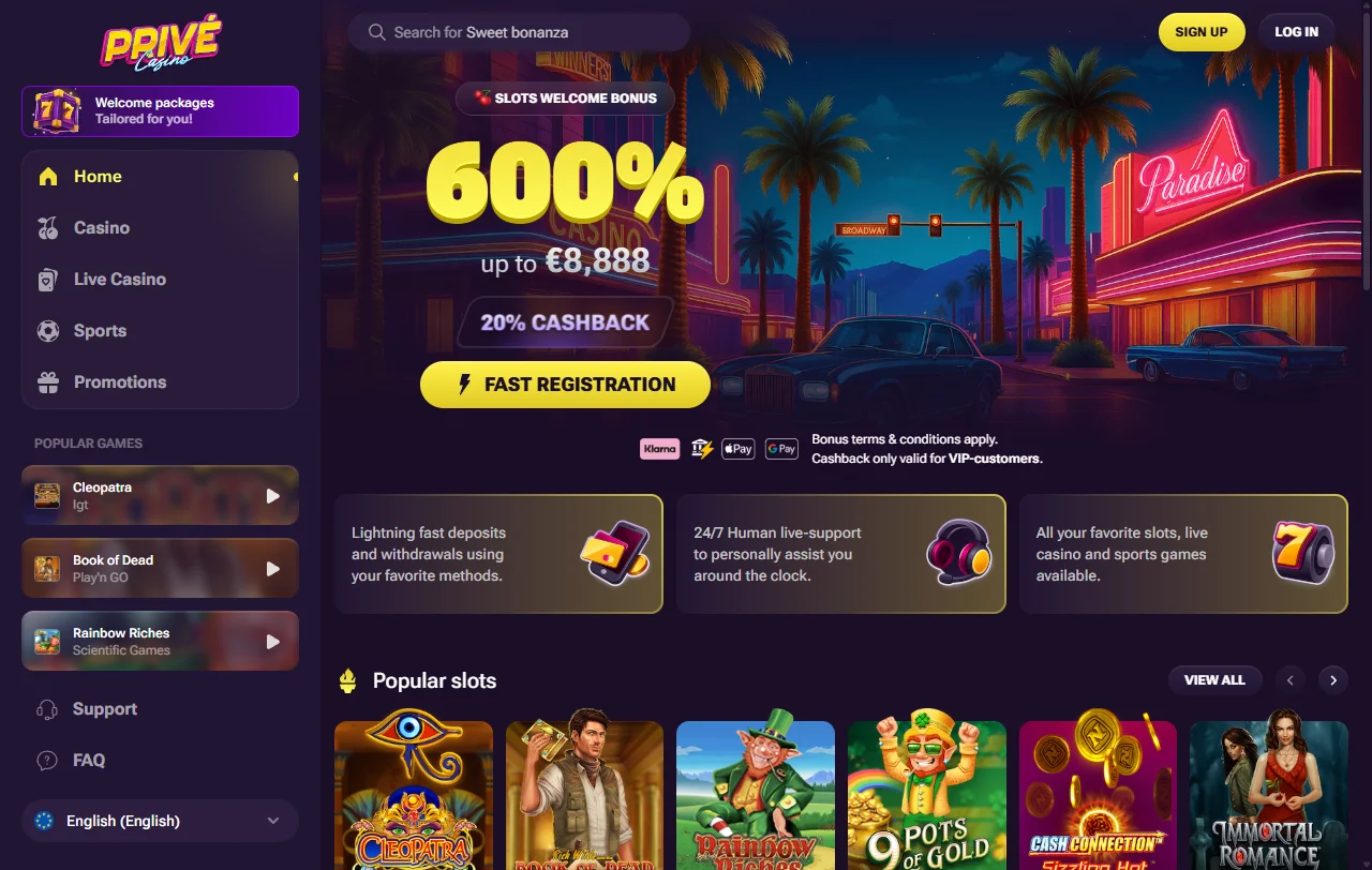 Prive Casino -arvostelun yleiskatsaus