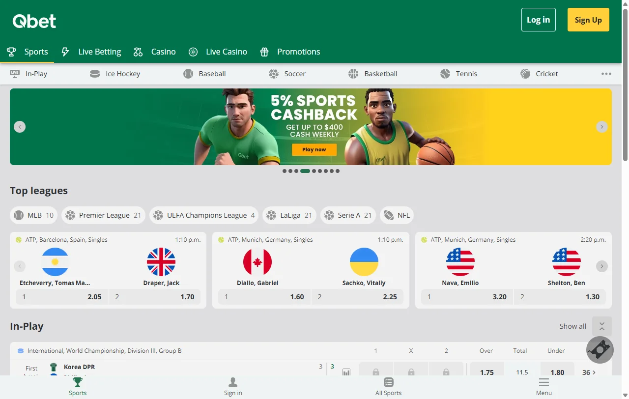 Qbet Casino tervetuliaisbonus, 100 ilmaiskierrosta ja 35x kierrätysehto