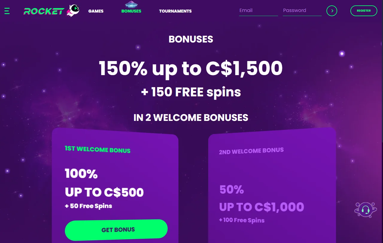 Rocket Casino pelivalikoima: kolikkopelit, Megaways-pelit ja Evolutionin live-pöydät