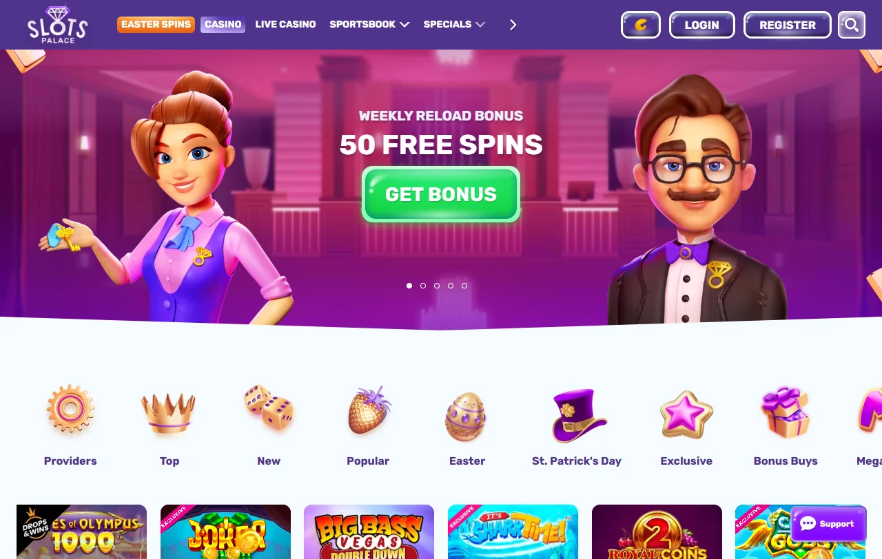 Slots Palace tervetuliaispaketti 225 prosenttia ja 1 000 euron katto