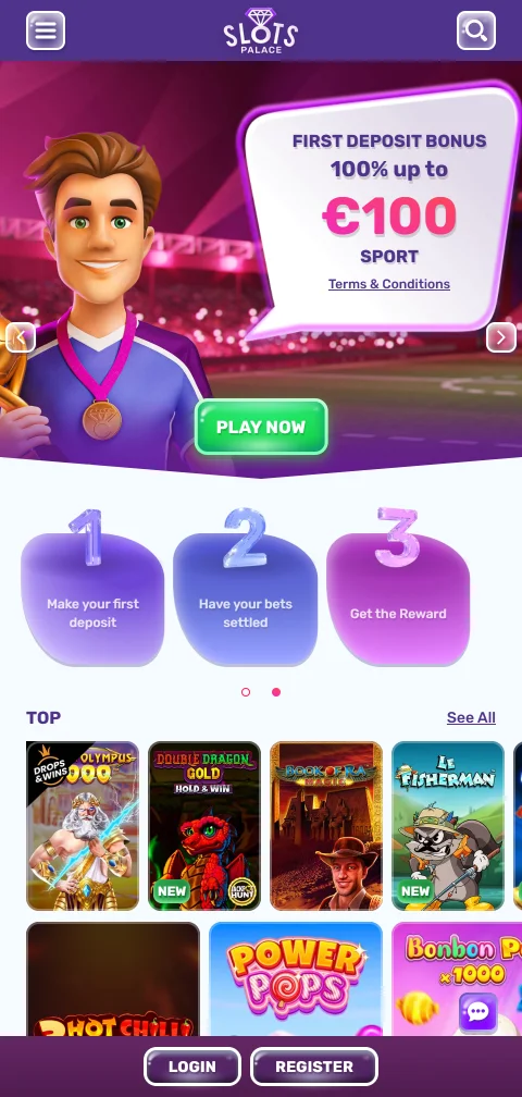 Slots Palace mobiiliselaimessa ilman erillistä sovellusta puhelimella