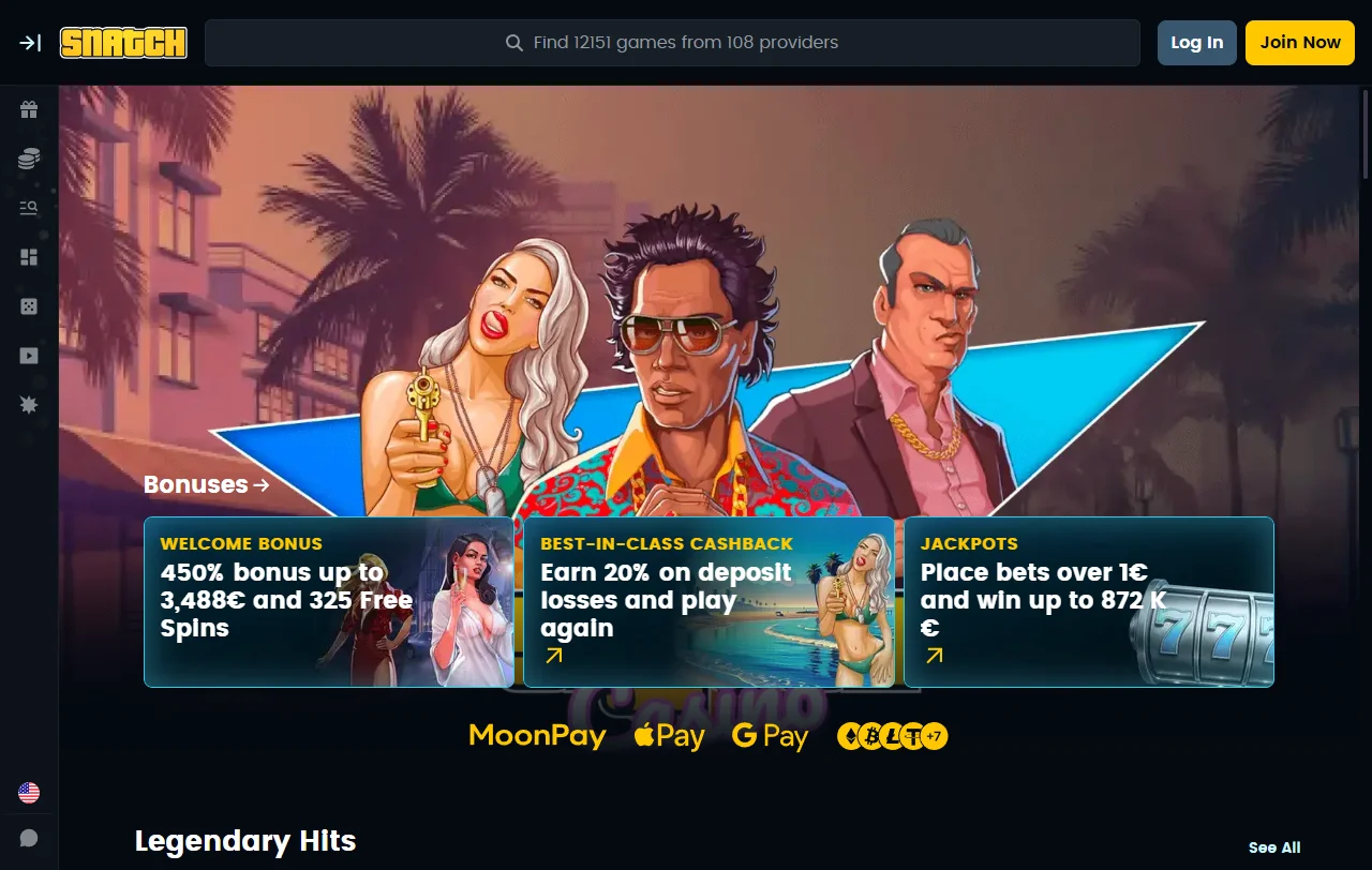 Snatch Casino yleisnäkymä suomalaiselle pelaajalle ja euromääräinen kassa