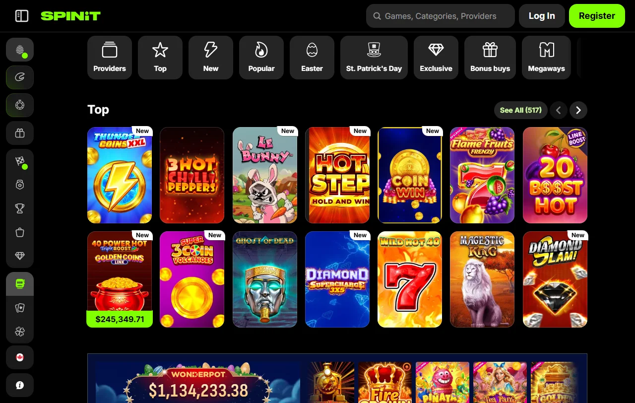 Spinit Casino tervetuliaisbonus: 100 prosenttia 500 euroon asti ja 200 ilmaiskierrosta