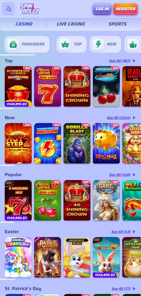 SpinRollz Casinon mobiilinäkymä aktiivisesta bonuksesta ja jäljellä olevasta kierrätysvaatimuksesta