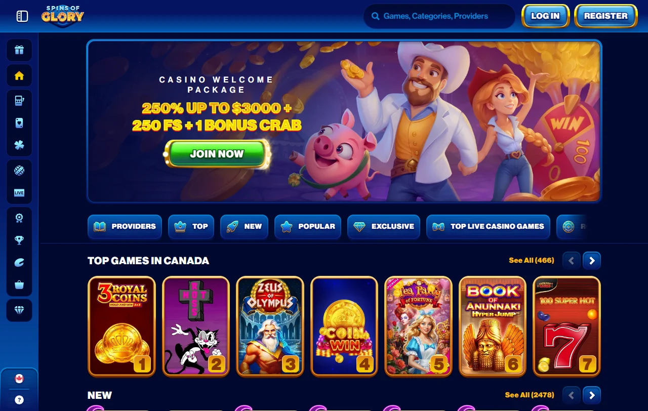 Spins of Glory Casinon yleisilme ja tarjonnan painotus suomalaiselle pelaajalle