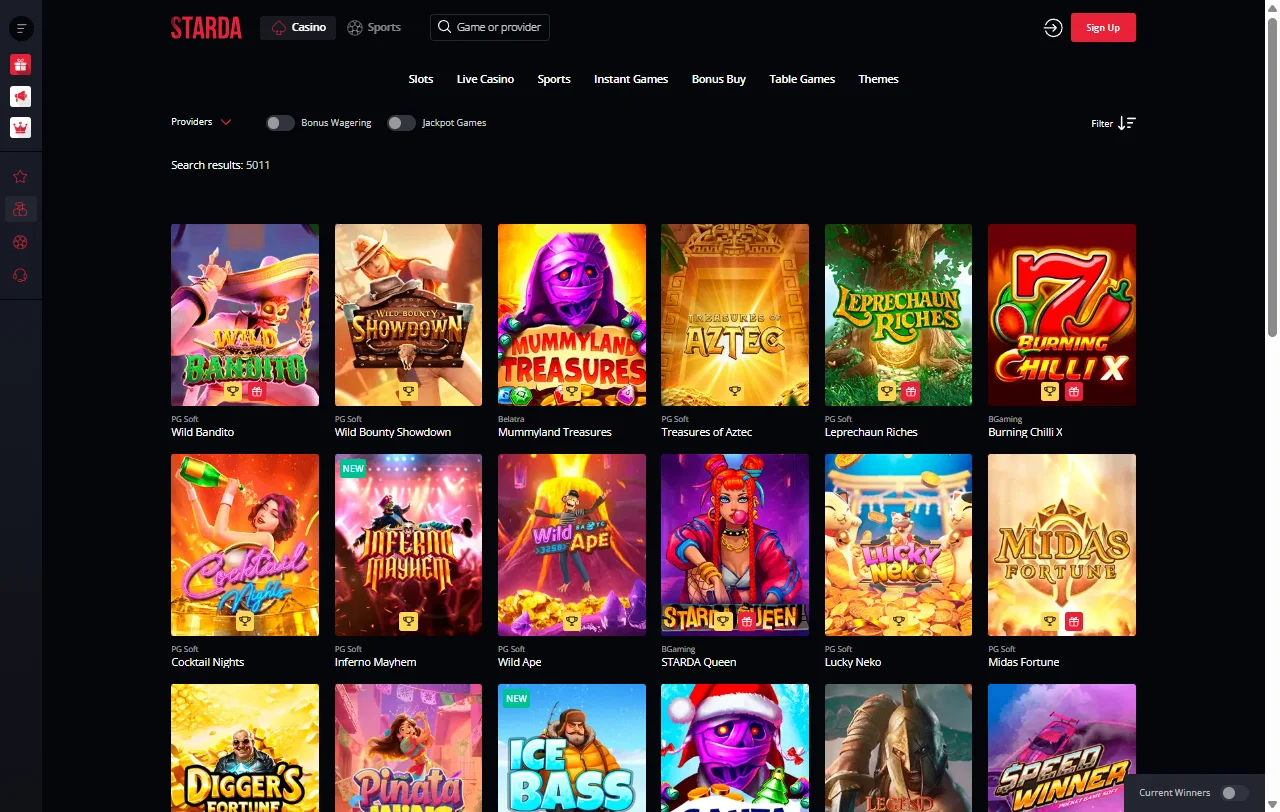 Starda Casino tervetuliaisbonus 100 % jopa 600 euroon ja 40x kierrätys