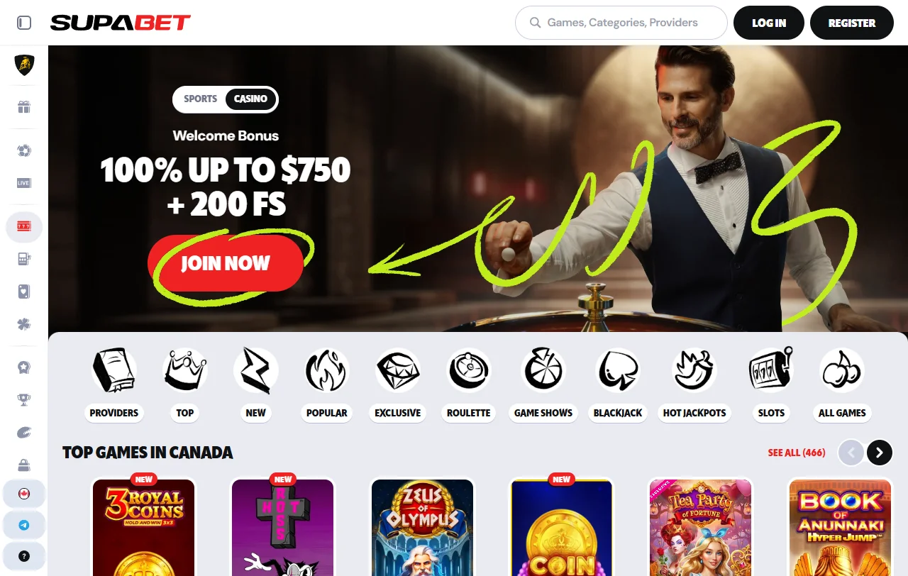 Supabet Casino yhdistää kasinon ja vedonlyönnin saman tilin alle