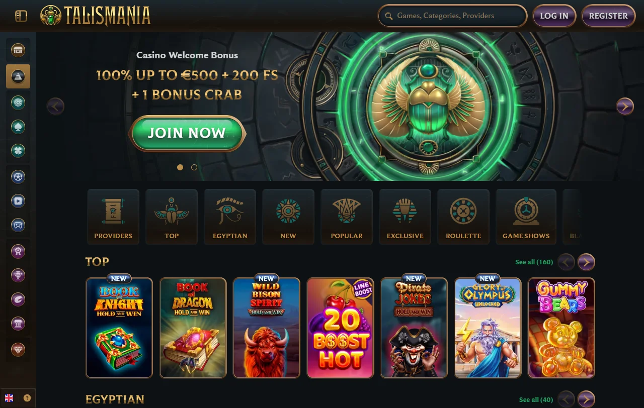 Talismania Casino yleiskuvassa: pelivalikoiman rakenne ja tarjonta suomalaiselle pelaajalle