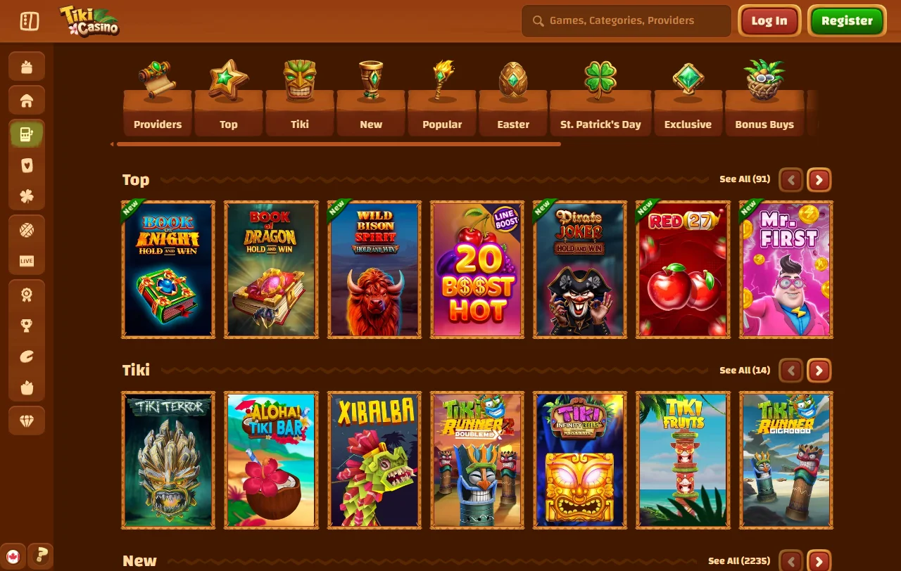 Tiki Casinon kotiutuslomake ja nostorajat pelitilin maksuosiossa