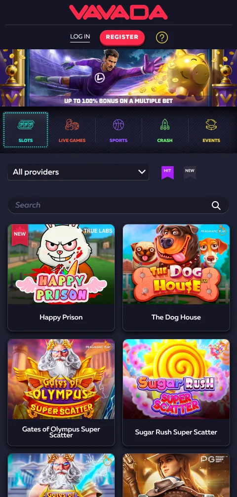 Vavada Casino mobiiliselaimessa: pystysuuntainen pelilista ja pelin avaus