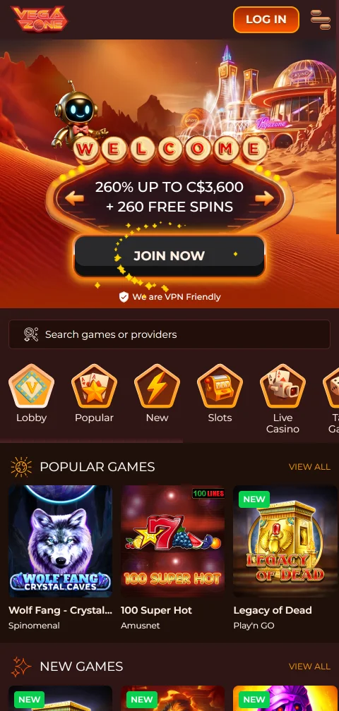 VegaZone Casino selaimessa Android- ja iOS-laitteilla ilman erillistä sovellusta
