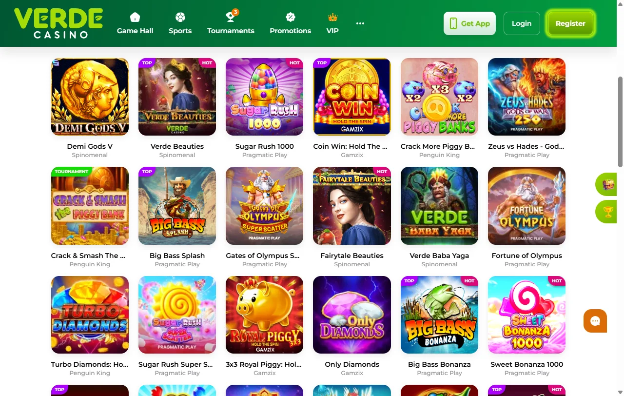 Verde Casinon neljän talletuksen tervetuliaispaketti ja 220 ilmaiskierrosta