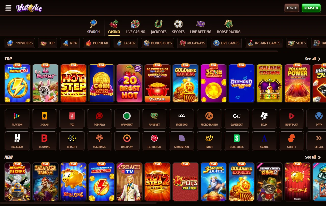 Westace Casino arvostelu ja yleiskatsaus