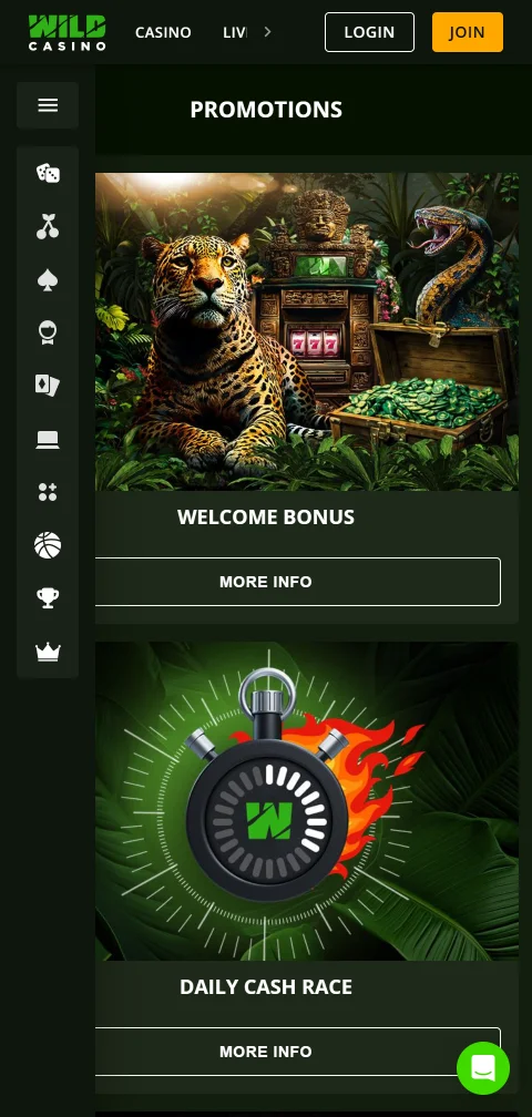 Wild Casino maksut: kryptokotiutus vuorokaudessa, korttipalautus kolmessa arkipäivässä, tilisiirto hitaimpana