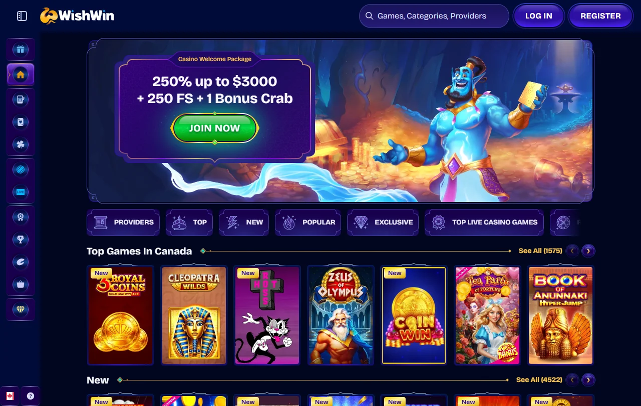 Wishwin Casino yleiskuva: pelivalikoima, tervetuliaispaketti ja Anjouanin lisenssin tiedot