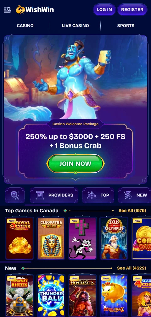 Wishwin Casino mobiiliselaimessa ilman vahvistettua natiivisovellusta iOS- ja Android-laitteilla